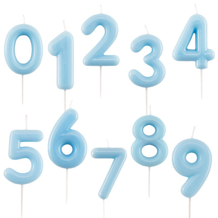 Candelina glossy azzurro con pick:Incartare Candelina glossy azzurro con pick:Incartare