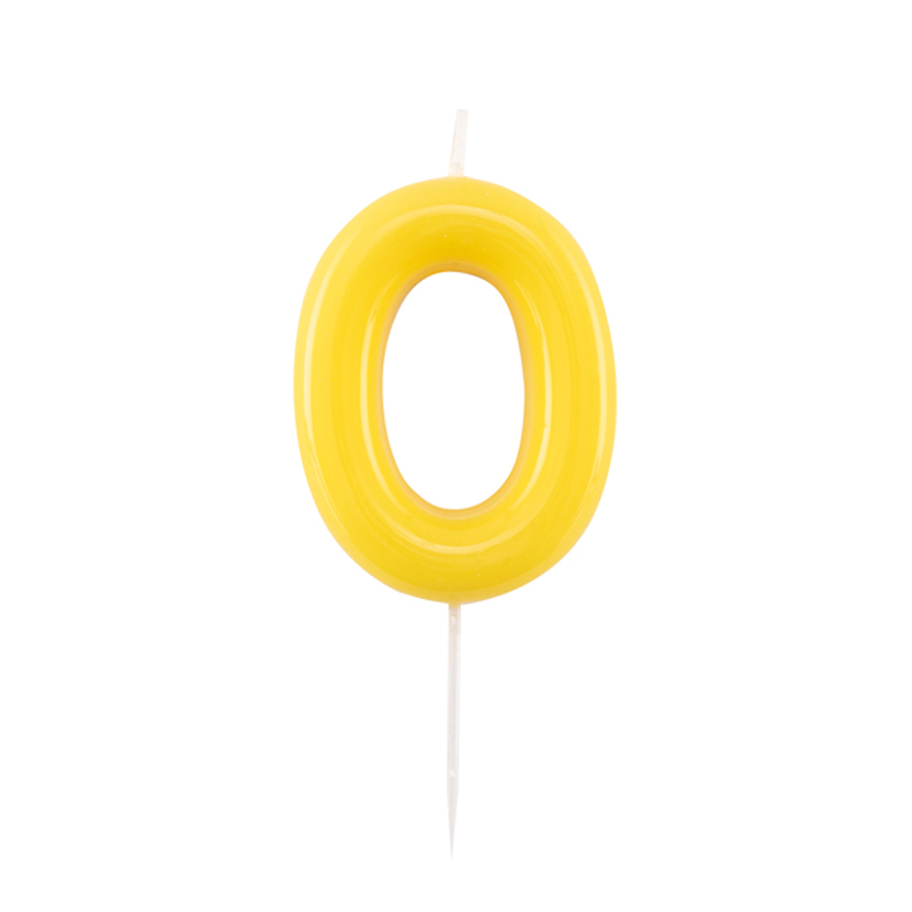 Candelina glossy giallo con pick: Incartare