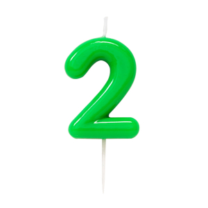 Candelina glossy verde con pick: Incartare