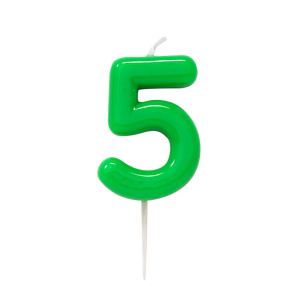 Candelina glossy verde con pick: Incartare