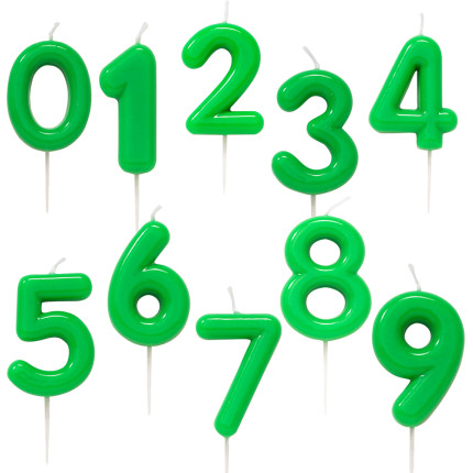 Candelina glossy verde con pick: Incartare