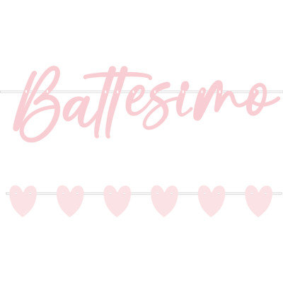 Banner set battesimo rosa: Incartare