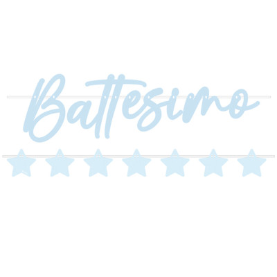 Banner set battesimo azzurro