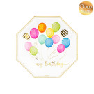 Piatti in carta Birthday Ballons (8 pezzi)