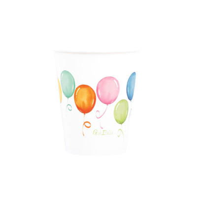 Bicchieri in carta birthday balloons (8 pezzi)Incartare