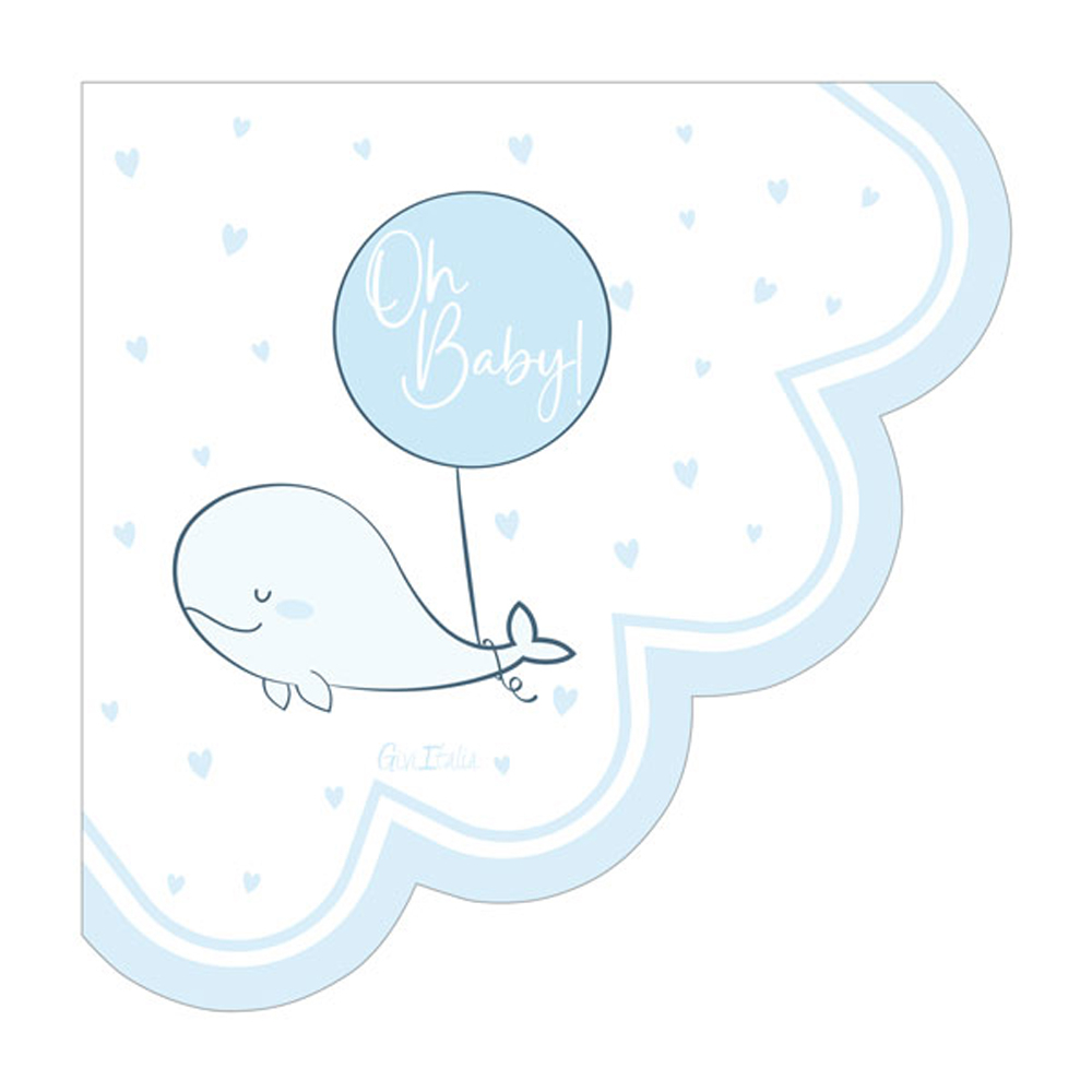 Tovaglioli in Carta Smerlati Oh Baby! (16 Pezzi)