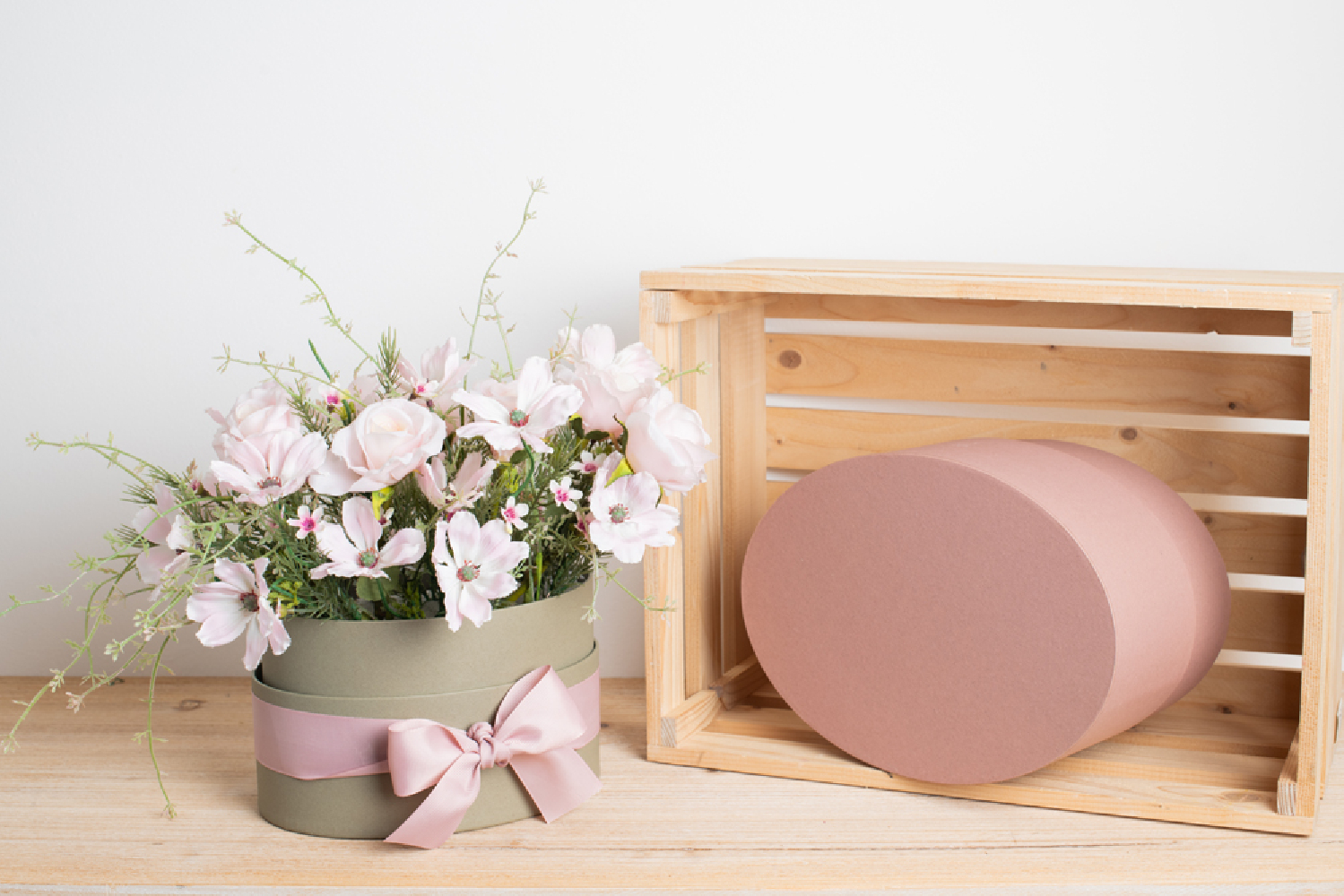 Scatola fashion ovale verde muschio