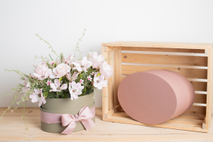 Scatola fashion ovale verde muschio Scatola fashion ovale verde muschio