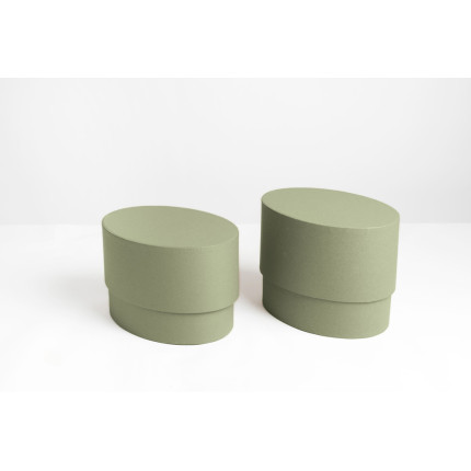 Scatola fashion ovale verde muschio Scatola fashion ovale verde muschio