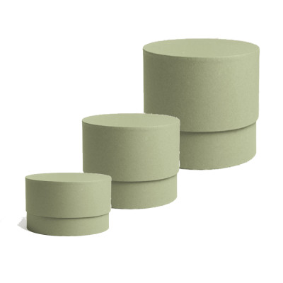 Scatola fashion tonda verde muschio