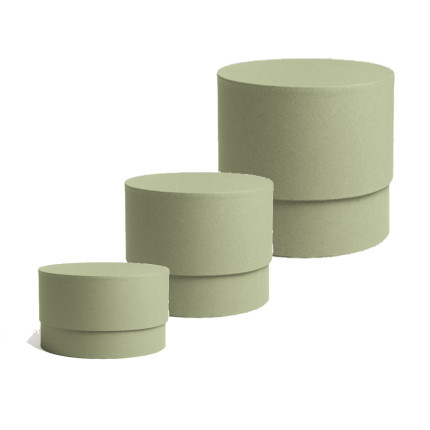 Scatola fashion tonda verde muschio