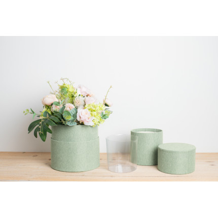 Scatola fashion tonda verde muschio