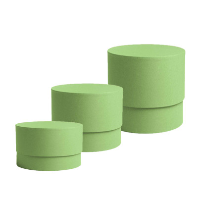 Scatola fashion tonda verde prato