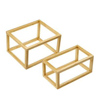 Set supporti per vassoi in bamboo