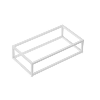 Stand per buffet in metallo bianco 2