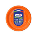 Piatti piani in plastica colorati riutilizzabili (25 pezzi)