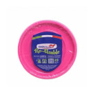 Piatti piani in plastica colorati riutilizzabili (25 pezzi)