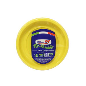 Piatti Frutta in Plastica Colorati Riutilizzabili e Sostenibili 25pzz Piatti Frutta in Plastica Colorati Riutilizzabili e Sostenibili 25pzz