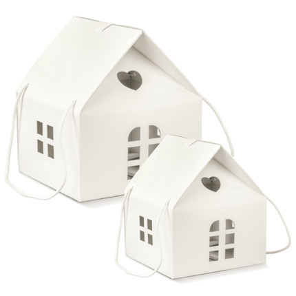 Casetta con cordini fibra bianco