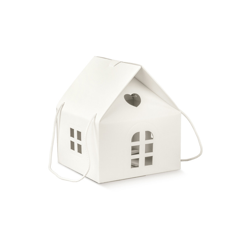 Casetta con cordini fibra bianco