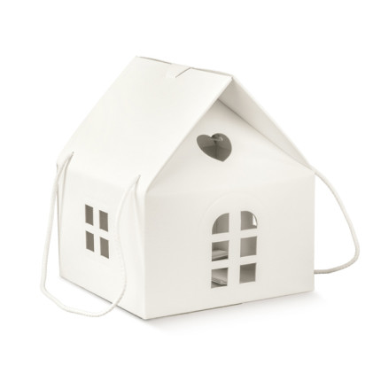 Casetta con cordini fibra bianco