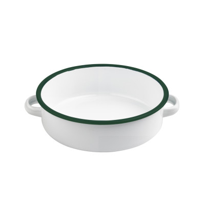Casseruola smaltata con manici bordo verde