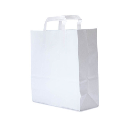 Shopper in carta bianca take away economici Shopper in carta bianca take away economici