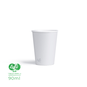 Bicchiere in cartoncino bianco 90ML (50 pezzi)