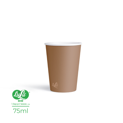 Bicchieri in Cartoncino Marrone 75ML (50 pezzi)