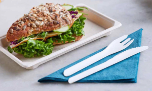 Forchette Pluma in carta bianca (100 pezzi)