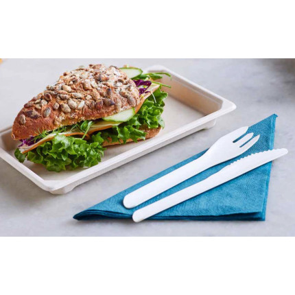 Coltelli Pluma in carta bianca (100 pezzi) Coltelli Pluma in carta bianca (100 pezzi)