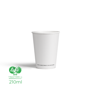 Bicchiere in cartoncino bianco 210ML (50 pezzi)