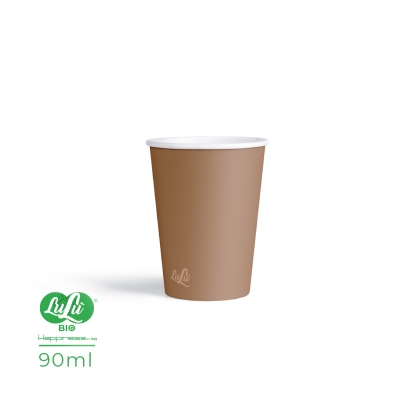 Bicchiere in cartoncino marrone 90ML (50 pezzi)