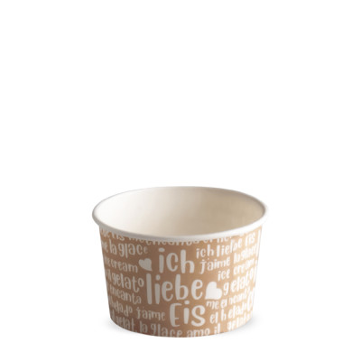 Coppette Gelato in Carta Funny con scritte 80cc - Confezione 55pzz