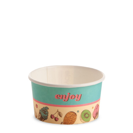 Coppette Gelato in Carta Groovy 90cc - Confezione da 57 Pezzi Coppette Gelato in Carta Groovy 90cc - Confezione da 57 Pezzi