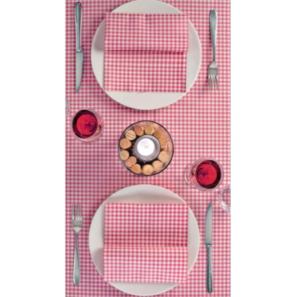 Tovagliette a quadretti Italo Airlaid bianche e bordeaux | 250 pezzi Tovagliette a quadretti Italo Airlaid bianche e bordeaux | 250 pezzi