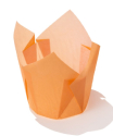Pirottini tulip bianco caffè e arancio (120 pezzi)