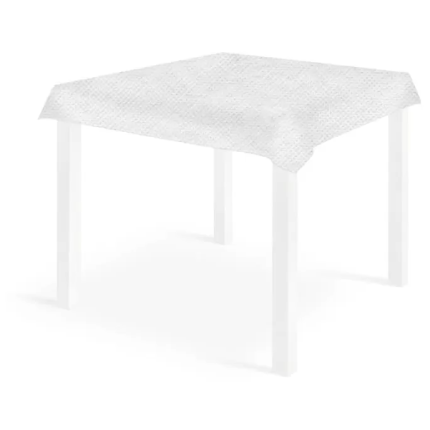 Tovaglia quadrata coprimacchia bianca (25 pezzi)