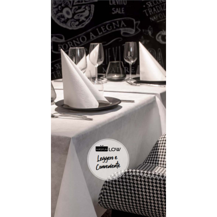 Tovaglia quadrata coprimacchia bianca (25 pezzi)