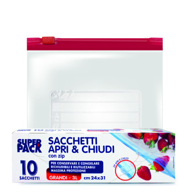 Sacchetti gelo con zip 3LT (10 pezzi)