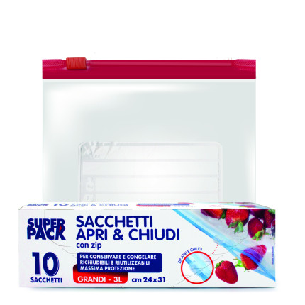 Sacchetti gelo con zip 3LT (10 pezzi) Sacchetti gelo con zip 3LT (10 pezzi)