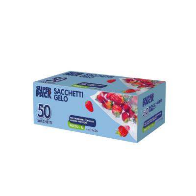 Sacchetti gelo in rotolo con laccetti 1LT (50 pezzi)
