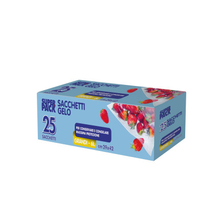 Sacchetti gelo in rotolo con laccetti 6,5LT (25 pezzi)