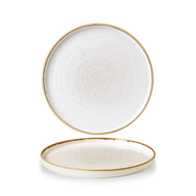 Piatto piano grande Stonecast Churchill bianco