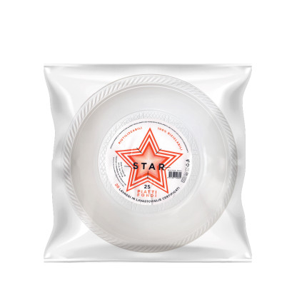 Piatti fondi in plastica riutilizzabili (25 pezzi) Piatti fondi in plastica riutilizzabili (25 pezzi)