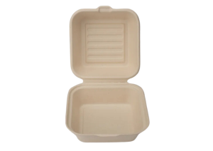 Porta Hamburger Biodegradabile e compostabile in Bagassa per delivery e take away incartare ingrosso online