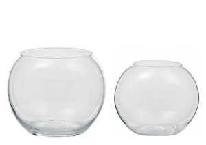 Vaso bowl in vetro trasparente