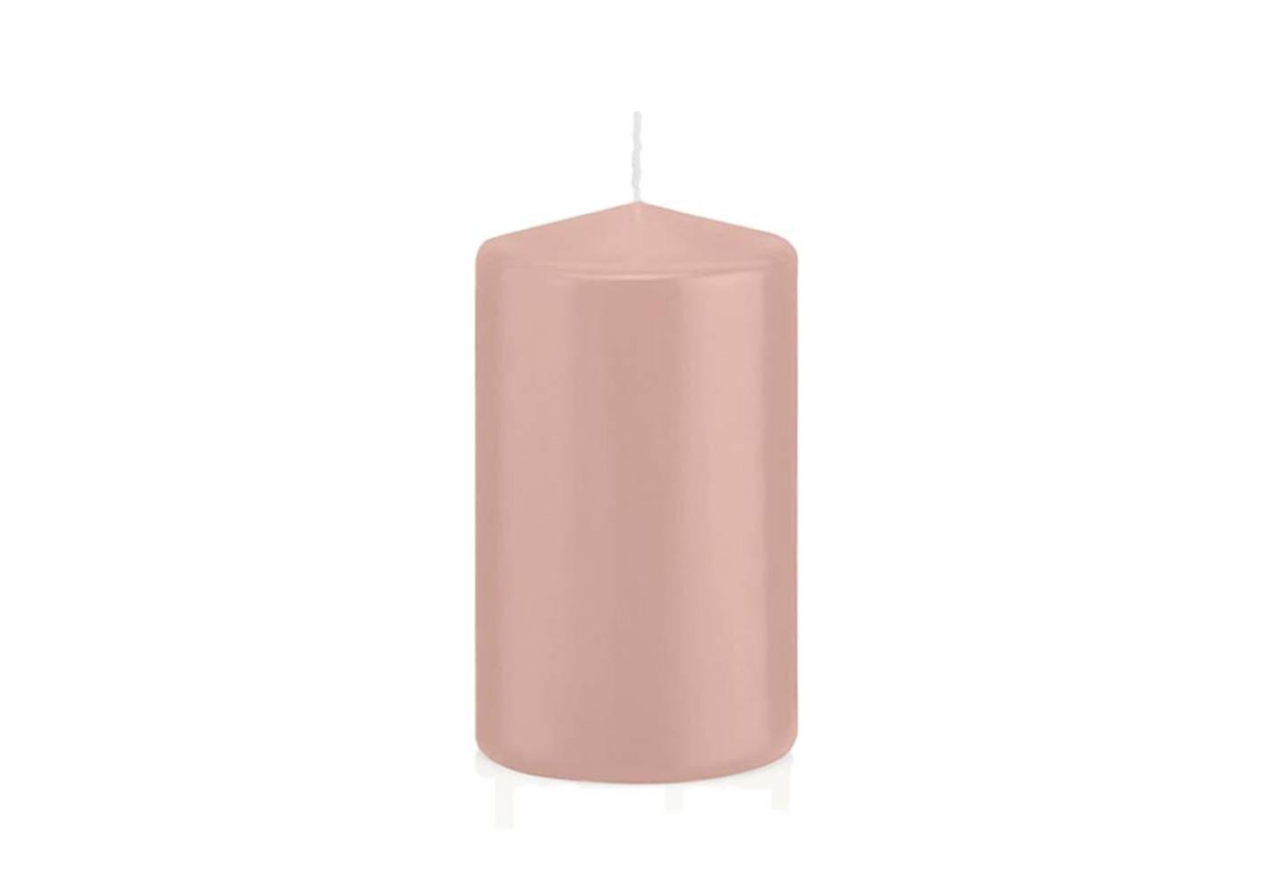 Candela decorativa rosa tinta unita