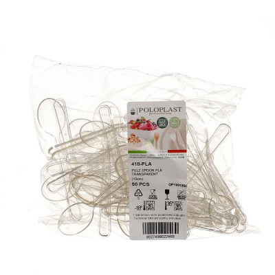 Cucchiaini trasparenti compostabili 10CM (50 pezzi) 2