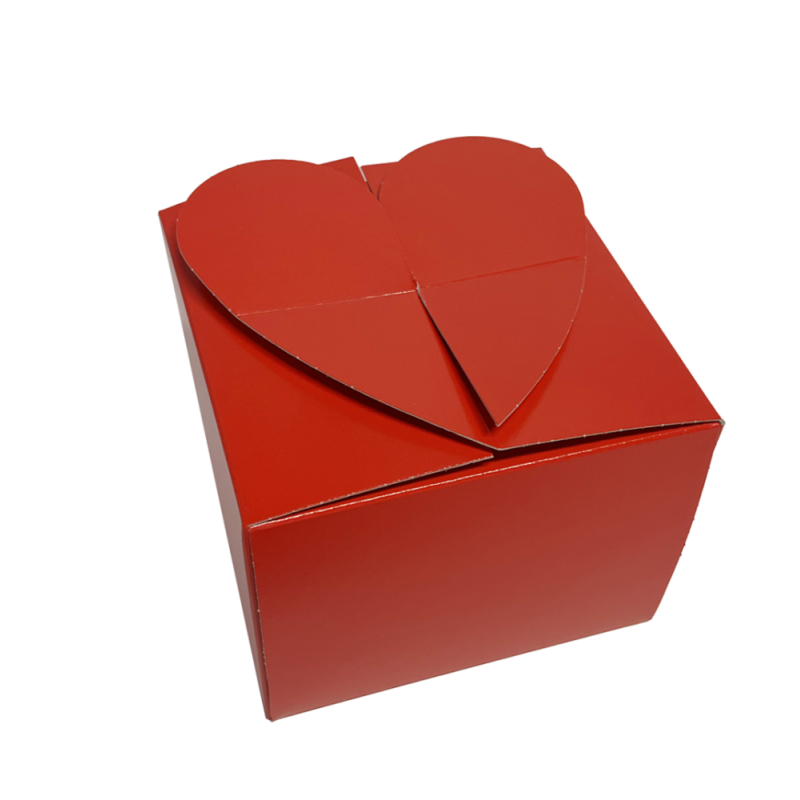 Scatola monoporzione cuore rosso